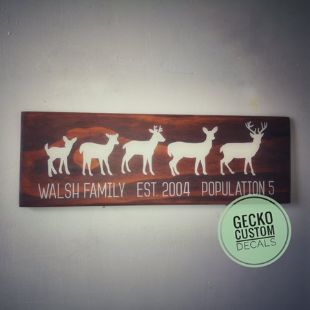 Deer Family Sign