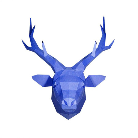 Deer Head - Blue