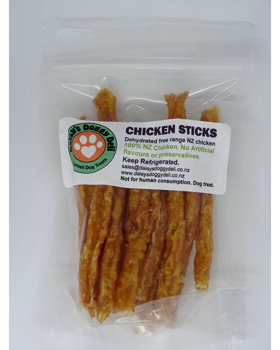 Dehydrated pure NZ chicken sticks for your dog