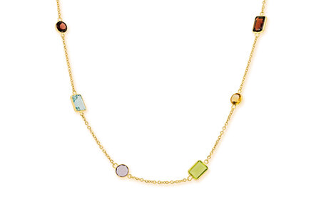 Delicate Coloured Stone Necklace