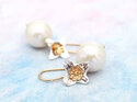 Della daffodil sterling silver gold pearls earrings lily griffin nz jewellery