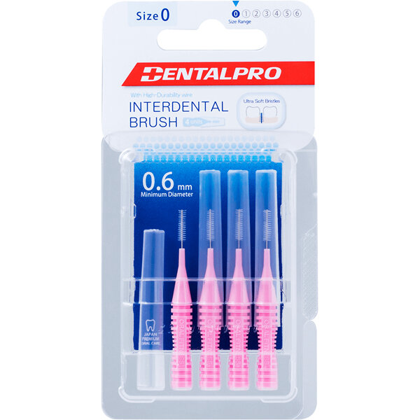 DENTALPRO Interdental Brush Brush Size 0 Pink