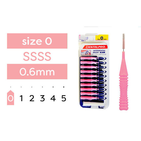 DentalPro Interdental Brushes Size 0 0.6mm