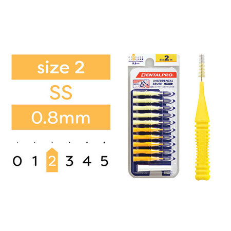 DentalPro Interdental Brushes Size 2 0.8mm