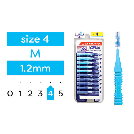 DentalPro Interdental Brushes Size 4 1.2mm
