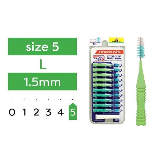 DentalPro Interdental Brushes Size 5 1.5mm