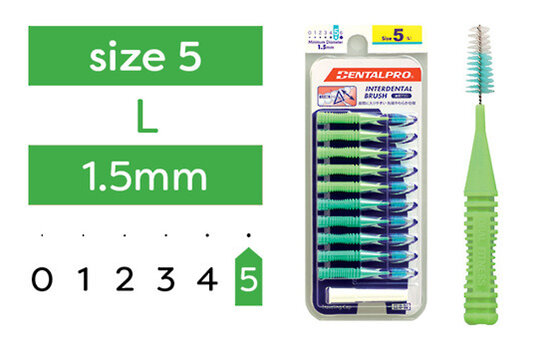 DentalPro Interdental Brushes Size 5 1.5mm