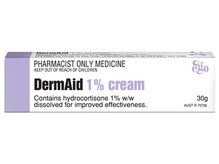 DermAid Cream 1% 30g  (Pharmacist Only)