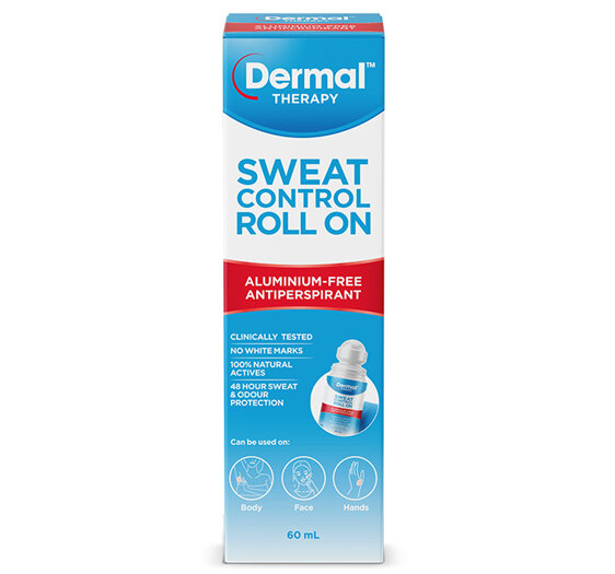 DERMAL THERAPY Sweat Control Roll On 60ml antiperspirant