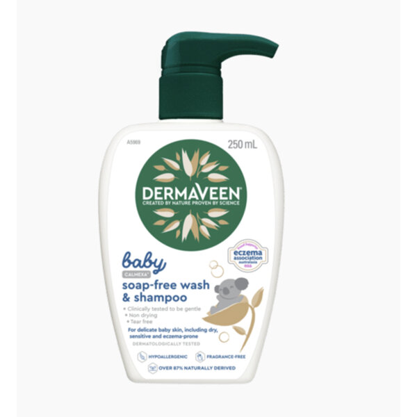 DERMAVEEN Calmexa Baby Soap Free Wash & Shampoo 250ml