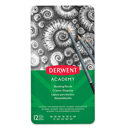 Derwent Academy Sketching Pencils - Tin 12