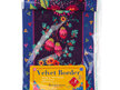 Designer Ribbon - Enchanted Flowers on Purple - Printed Velvet Border