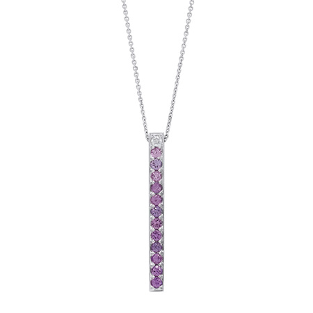 Desleigh: Purple Sapphire Drop Pendant