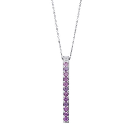 Desleigh: Purple Sapphire Drop Pendant