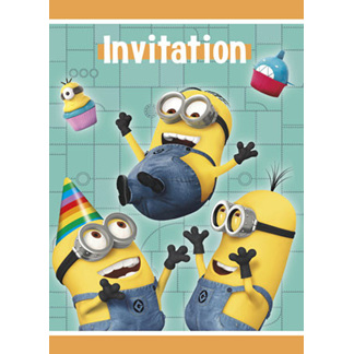 Despicable Me 2 Party Invitations pack of 8