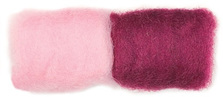 DI73281  Roving - Pastel Pink & Rhubarb