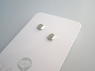 Diamond Dot Sterling Silver Studs Geometry