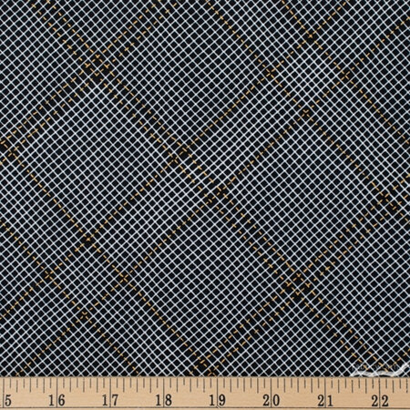 Diamond Grid Black Metallic 54942-C