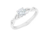 Diamond Solitaire, Diamond Engagement Ring, Engagement Ring 18ct white gold plat