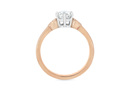 Diamond solitaire engagement ring 18ct rose gold platinum new zealand koru