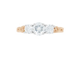 diamond three stone ring design, engagement ring, custom ring, rose gold, nz