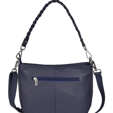 Diana Leather Handbag Navy
