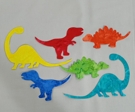 Die Cut Batik Dinosaurs (6 Pack)