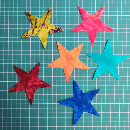 Die Cut Batik Stars (6 Pack)