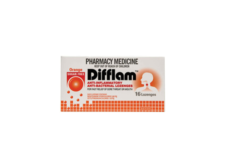 DIFFLAM Anti-Inflammatory Lozenge Orange Sugar Free 16
