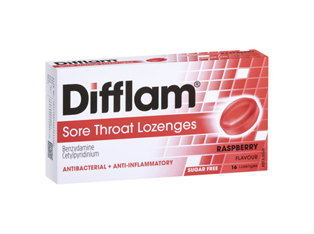DIFFLAM LOZENGES RBERRY S/F 16