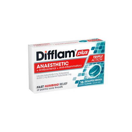 Difflam Plus Lozenges Anaesthetic 16s