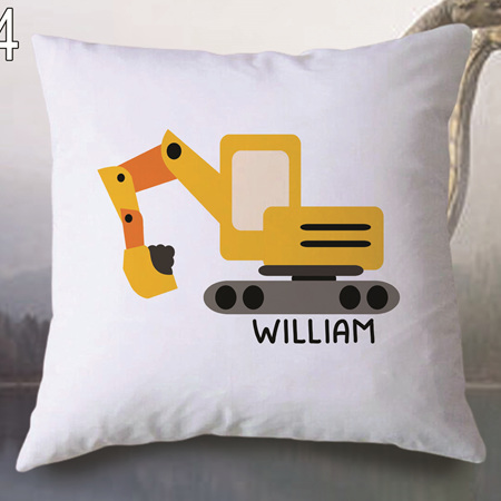 Digger  Personalised Cushion Cover