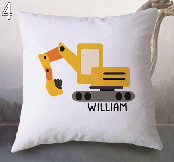 Digger  Personalised Cushion Cover