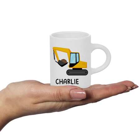 Digger Personalised Fluffy Mug