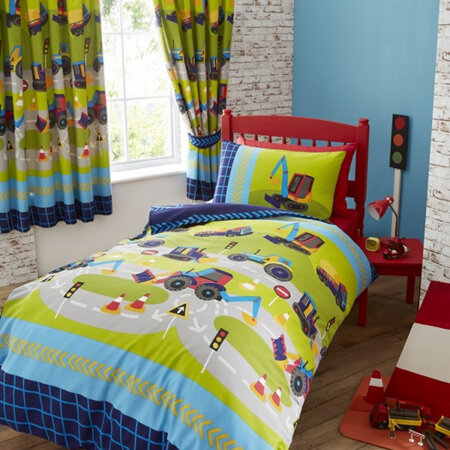 Diggers Single Duvet Cover Set