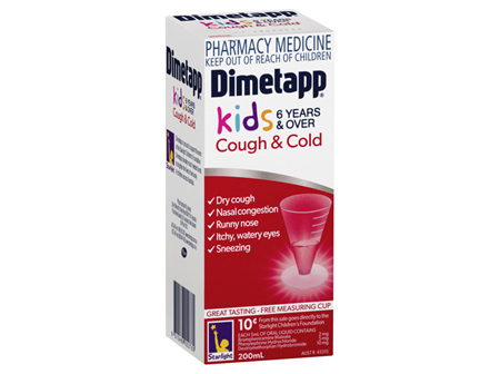 DIMETAPP COUGH/COLD KIDS 6+ 200ML