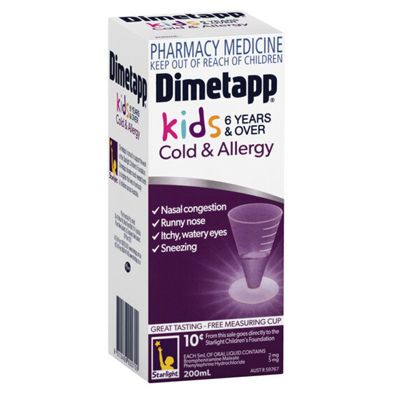 Dimetapp Kids Cold & Allergy 200mL