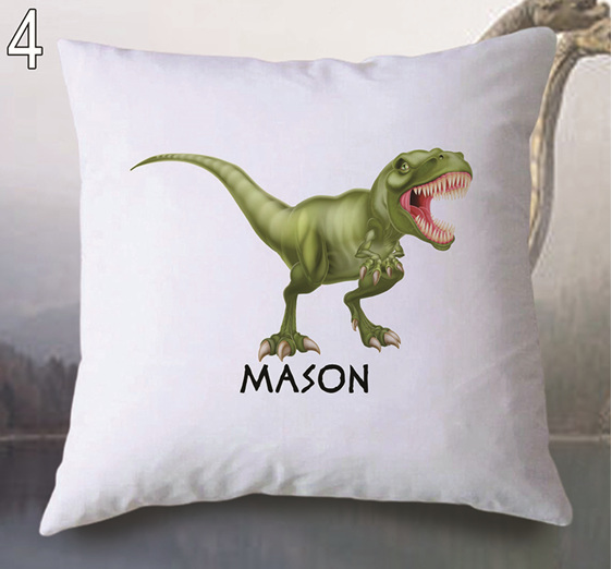 Dinosaur 4  Personalised Cushion Cover