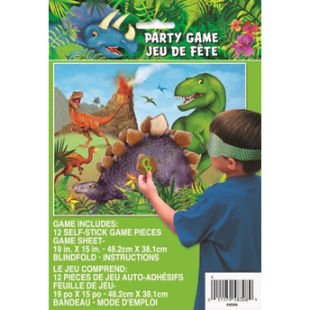 Dinosaur blindfold party game.