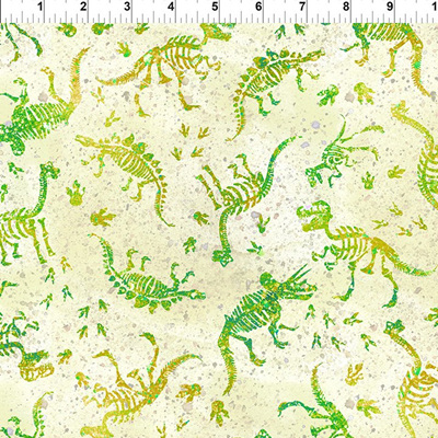 Dinosaur Friends - Fossils Green