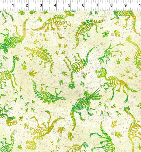 Dinosaur Friends - Fossils Green