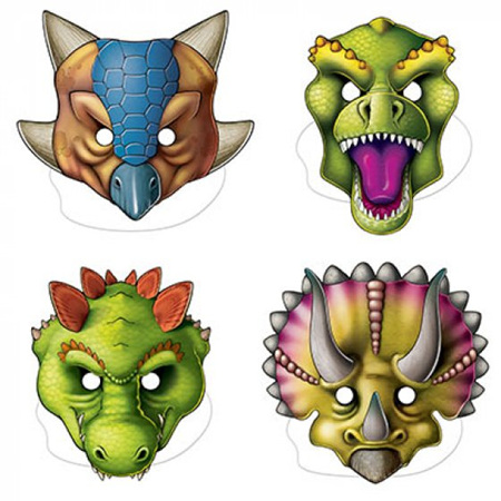 Dinosaur masks x 4