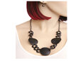 Disc Necklace and Earrings Set - Gold, Black or Silver