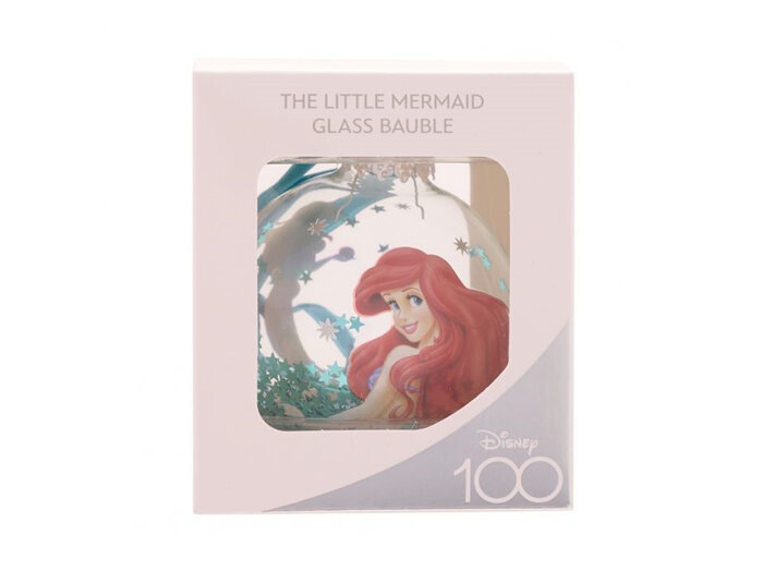 Disney 100 Christmas Glass Bauble Ariel of The Little Mermaid