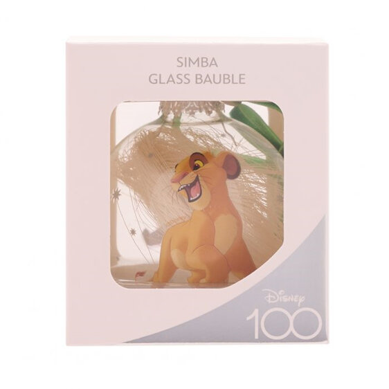 Disney 100 Christmas Glass Bauble Simba lion king