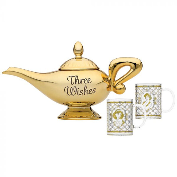 Disney Aladdin Lamp Tea Pot & Glasses Set