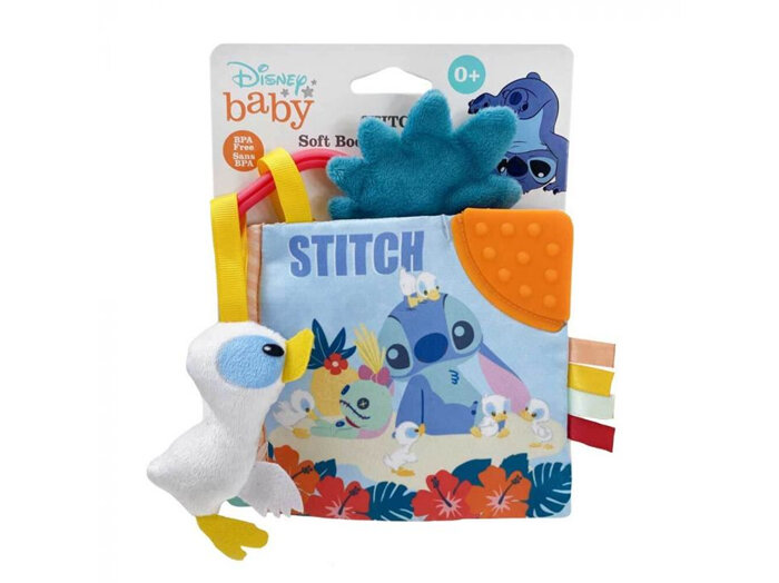 Disney Baby Stitch On-the-Go Soft Book baby stroller toddler