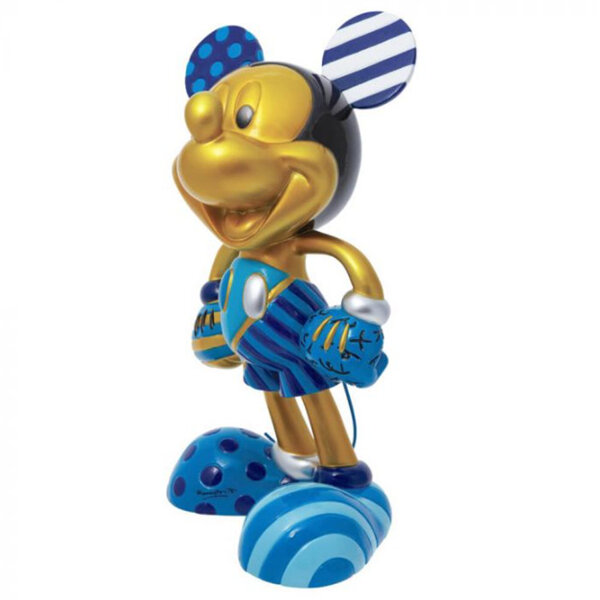 Disney by Britto Gold & Blue Mickey Limited Edition Statue 30.5cm