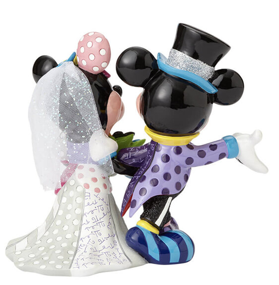 Disney by Britto Mickey & Minnie Wedding Figurine