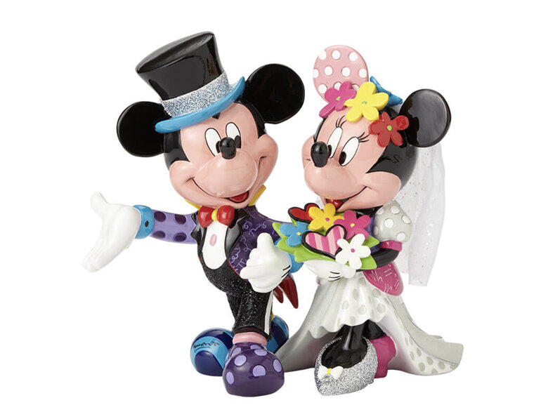 Disney by Britto Mickey & Minnie Wedding Figurine